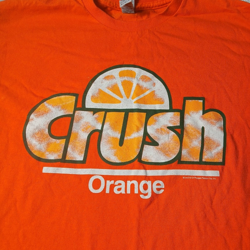Mens T Shirt Size Medium Orange Crush Soda Shirt Distressed Graphic Logo Drink - Picture 6 of 6